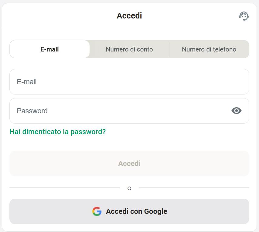 Login form at Royalsea