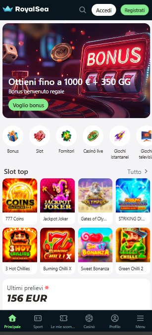 light theme of royalsea mobile