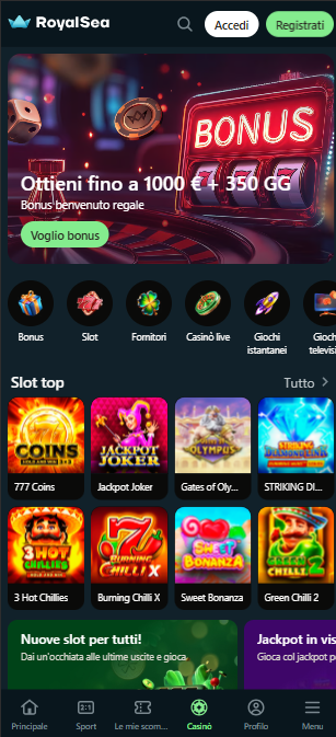 dark theme of royalsea mobile